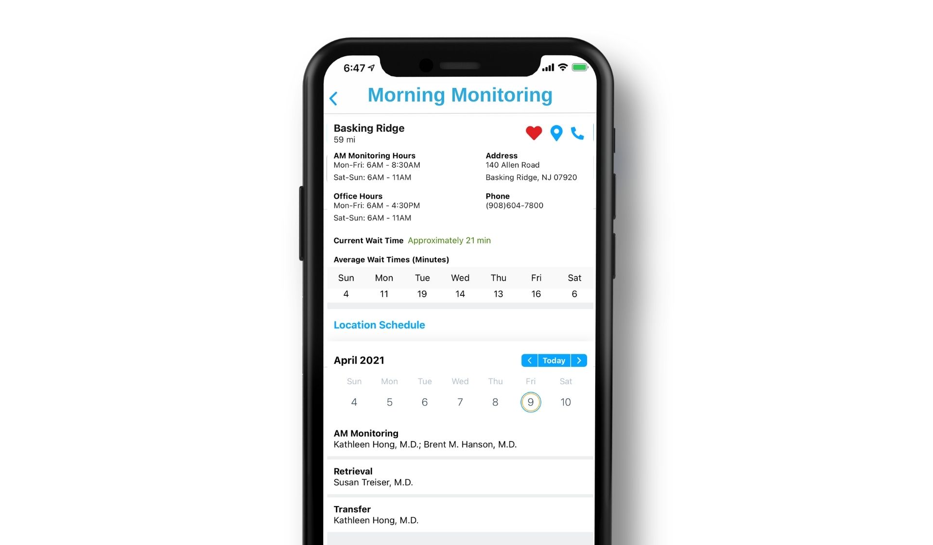 morning monitoring