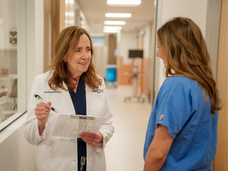 dr. sarah keller and fertility nurse